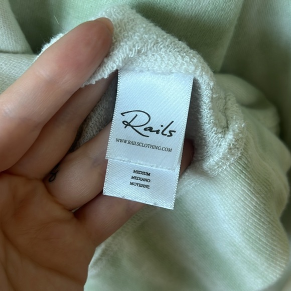 Rails Theo Mint Green Tie Dye Crewneck Sweatshirt - Picture 8 of 10